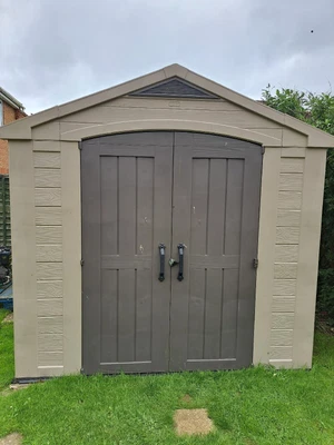 £243 • Buy Keter 17197990 8x6ft Outdoor Plastic Garden Shed - Beige