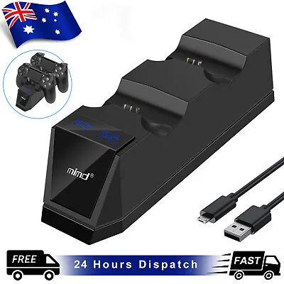 $16.99 • Buy For PS4 PlayStation 4 Controller Dual Fast Charger Dock Station Charging Stand