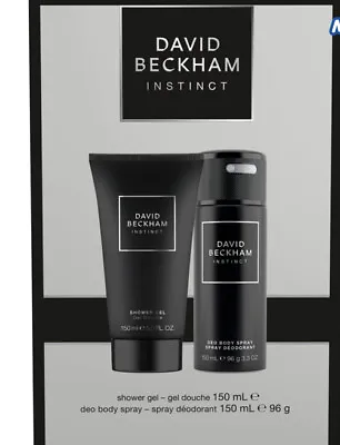 David Beckham Instinct 2PC Body Gift Set Shower Gel Deodorant Spray-FREE Post. • £12.99