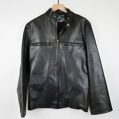 Vintage Buco American Safety Leather Style Vinyl Cafe Racer Jacket Size M • $120