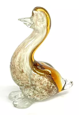 Vintage Murano Glass Duck Figure Hand Made One-of-a-kind Sculpture • $39.95