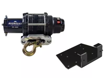 Viper 50 Ft Winch 3000 Lb Black W/ Mount For Yamaha Big Bear 400 2002-06 • $209.98