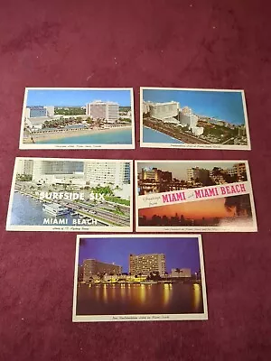 Vintage Lot Of 5 Florida Scenes Postcards Miami Beach Hotel  • $14