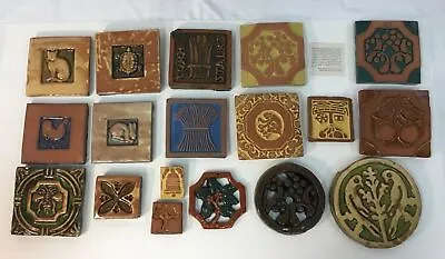 Mercer Moravian Pottery & Tile Works Lot Of 18 Tiles 1975-1997 Doylestown PA • $175