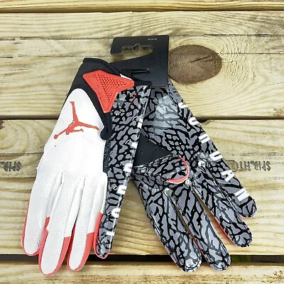 Nike Air Jordan Infrared Cement Vapor Jet 7.0 Receiver Football Gloves Size Med • $32.54