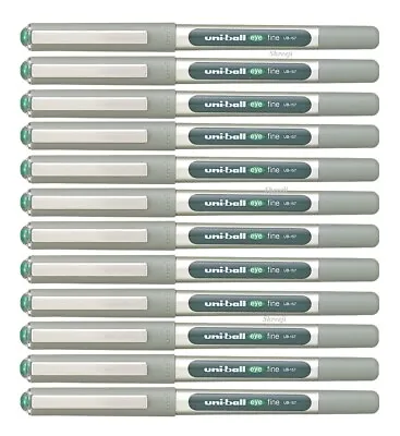 UNIBALL EYE FINE UB-157 ROLLER BALL PEN 0.7mm GREEN Colour - Best Quality Pen • £3.89
