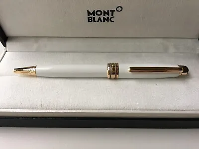 New Mǒntblanc Meisterstack Mb164 Gold White Ballpoint Pen With Box • $55