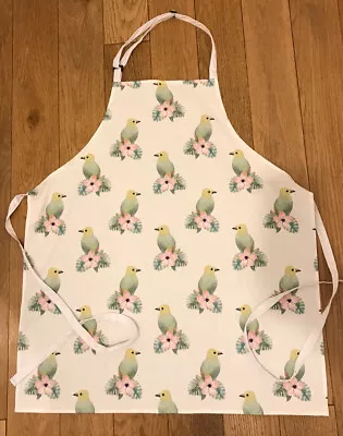 £2.99 • Buy Vintage Kitchen Apron Floral Birds-Cotton Adjustable Ladies Gift Womens Cooking