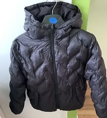 Zara Boys Double Sided Puff Coat 10 Years Black In Perfect Condition • £17