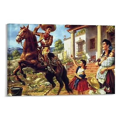 Mexican Art Painting Lost Happiness Canvas Poster Decoration Landscaping • $15