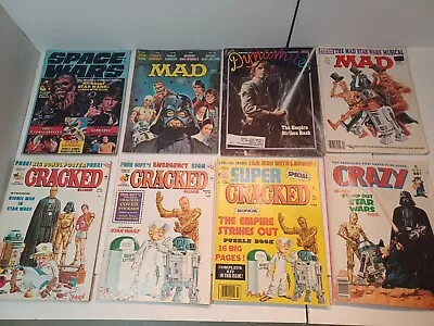 Lot Of 8 MAD Magazine/ Cracked /Dynamite/Space Wars/Crazy 1977-1980 • $34.99