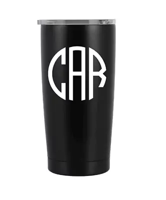 $3.95 • Buy Circle Monogram Vinyl Decal Sticker | Custom Personalized Letters Initials