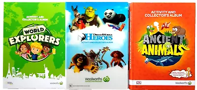 Woolworths Dreamworks HeroesAncient Animals W Explorers Collectors Albums 3x • $39.90