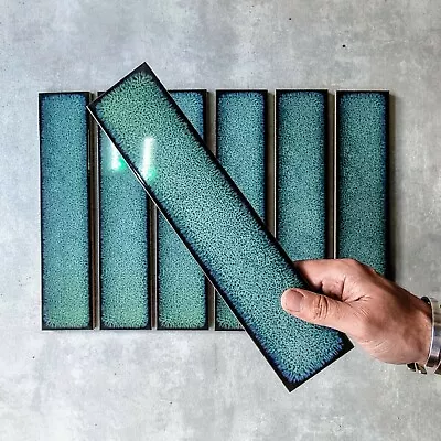 £3 • Buy FULL TILE SAMPLE: Alchemy Hunter Green Wall Tiles 6.5 X 30cm