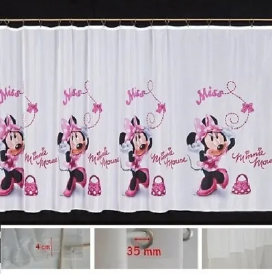 $17.32 • Buy Luxury Net Curtains Minnie Mouse Pink