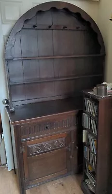 Vintage Old Charm Welsh Dresser  Oak Bow Top  Carved Sideboard • £75