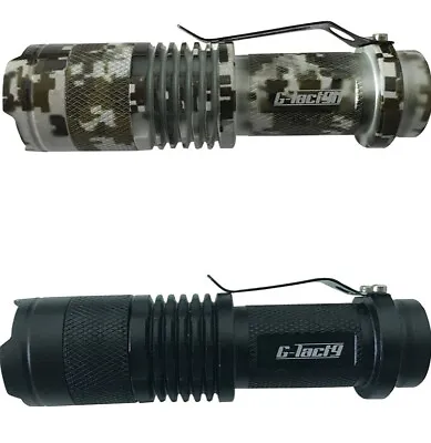 2 Pk Ultra Bright Tactical Flashlight Black & Camouflage US SELLER • $21.99