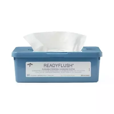 Medline ReadyFlush Biodegradable Flushable Wipes 60 Ct (Pack Of 1)-MSC263800H • $10.99