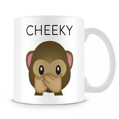 Cheeky Monkey Emoji Mug BNIB Speak No Evil Stocking Filler Secret Santa • £8.99