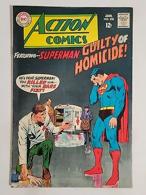 ACTION COMICS #358 (VG+) 1968  GUILTY Of HOMICIDE!  NEAL ADAMS COVER ART SILVER • $3.25