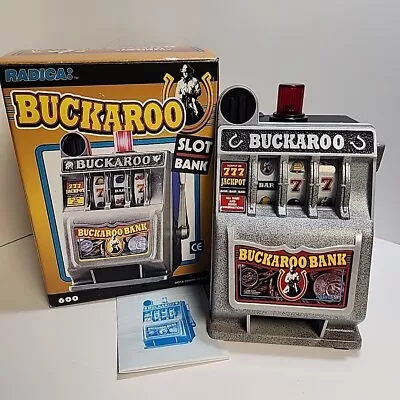 Vintage BUCKAROO Slot Machine Bank Toy Tested  W/Original Box Appears Unused • $26