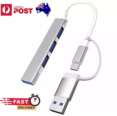 USB C HUB 3.0 Type C 4-Port Multi-Splitter OTG Adapter For Laptop Mac PC Android • $6.95