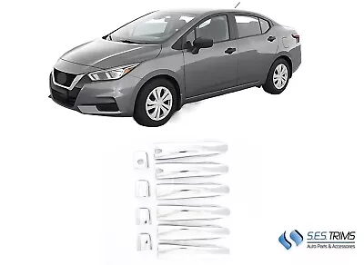 Patented Snap-On Chrome Door Handle Cover For 19-23 Nissan Versa W &W/O SMARTKEY • $44.49