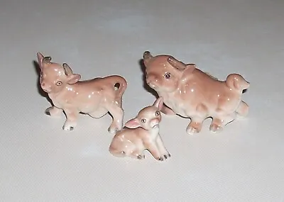 Vintage NKK Japan Bone China Miniature Cow Family Figurines • $11.99