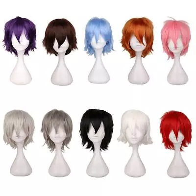 Short Straight Hair Wig Anime Cosplay Party Wigs For Boys Girls -50% OFF • $8.25