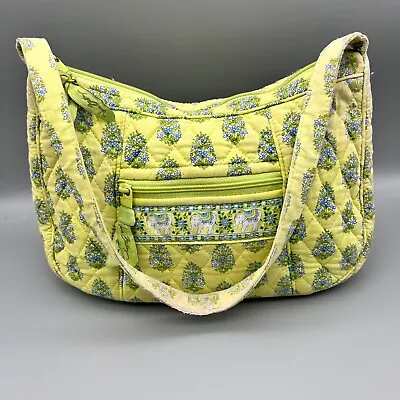 VERA BRADLEY Purse Retired Citrus Lime Elephant Pattern Shoulder Bag FAIR Cond.  • $9.99