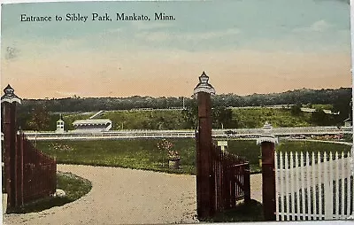 Mankato Sisley Park Entrance Minnesota Antique Vintage Postcard C1910 • $11.96