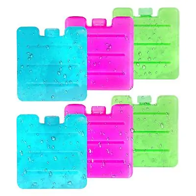 Set Of 6 Small Freezer Blocks Mini Ice Packs For Travel Picnic Lunch Kids Bag • £4.99