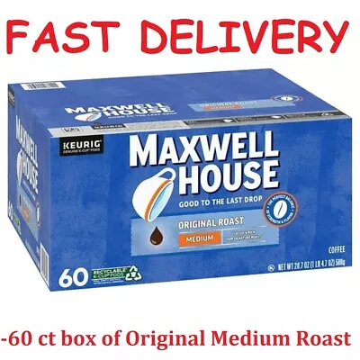 Maxwell House Original Roast Medium Roast K-Cup® Coffee Pods 60 Ct. Box • $34.49