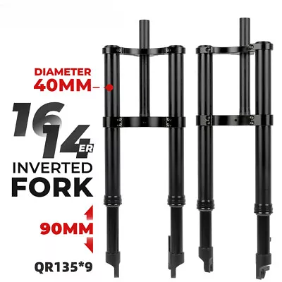 E-bike Scooter Snow Bike Fat Fork 14/16inch Inverted Spring Oil Suspension Fork  • $273.07