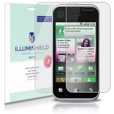 ILLUMISHIELD Matte Front + Back Protector Compatible With Motorola BACKFLIP (3-P • $13.95