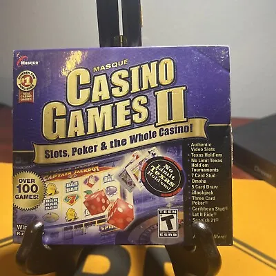 Casino Games II Slots Poker Whole Casino Masque PC CD-ROM • $2.60