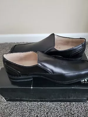 JF J.Ferrar Black Leather Slip On Loafers Dress Shoes Men Sz 10.5 Used Condition • $40