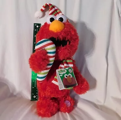 New Christmas Elmo Animated Singing Dancing Plush 2020 Candy Cane Sesame Street • $39.99
