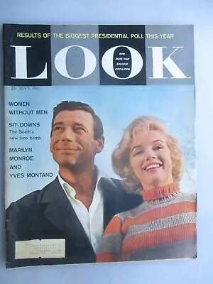 Look Magazine - July 5 1960 Marilyn Monroe & Yves Montand • $17.99