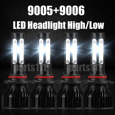 4-Sides Combo 4 9005 + 9006 LED Headlight Kit Bulbs High Low Beam White 80000LM • $32.21