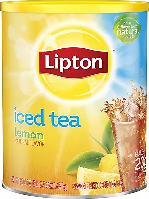 Lipton Iced Tea - Natural Lemon - Makes 20 Quarts - Net Weight 47.2Oz (2Lbs 15.2 • £27.92