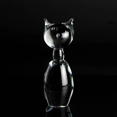 Murano Glass Figurine Cat Seguso Vetri D'Arte Signed Probably   Juga   #2 • $53.18