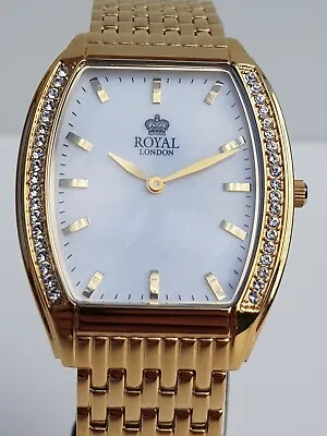 Mens Royal London 41208-04 G/p Stainless 33 X 44mm Light Mother Of Pearl Dial • $35.36