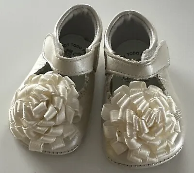 Baby Girl Christening Shoes Hand Made Leòn Shoes Spain UK0 Stunning. • £11