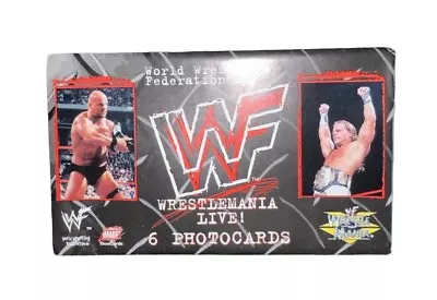 Vintage NOS 90’s WWF WWE WrestleMania Live 4  X 6  Photocards Pack Of 6 NEW 1999 • $5.95