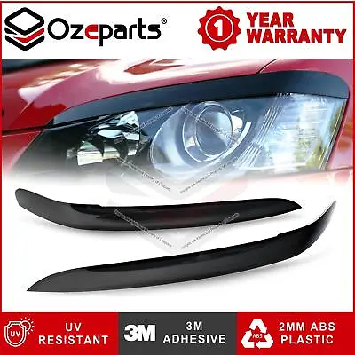 Head Light Eyelids Eyebrows Eyelid Eye Lid BLACK PAIR For Holden VE Commodore • $34.10