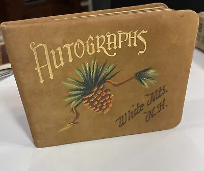 VINTAGE 1940’s AUTOGRAPH BOOK Just A Few Nice Messages White Mts New Hampshire • $9.99