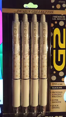 4-Pack Pilot G2 Design Collection PREMIUM Gel Pens Fine Point 0.7mm Black Ink • $9.99