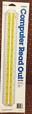 C- Thru Clear Plastic Computer Read Out Ruler CR-321 • $8.99