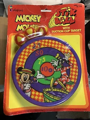 1992 Colorforms Walt Disney Mickey Mouse Goofy Stik Ball Target Game UK NOS VHTF • £24.11
